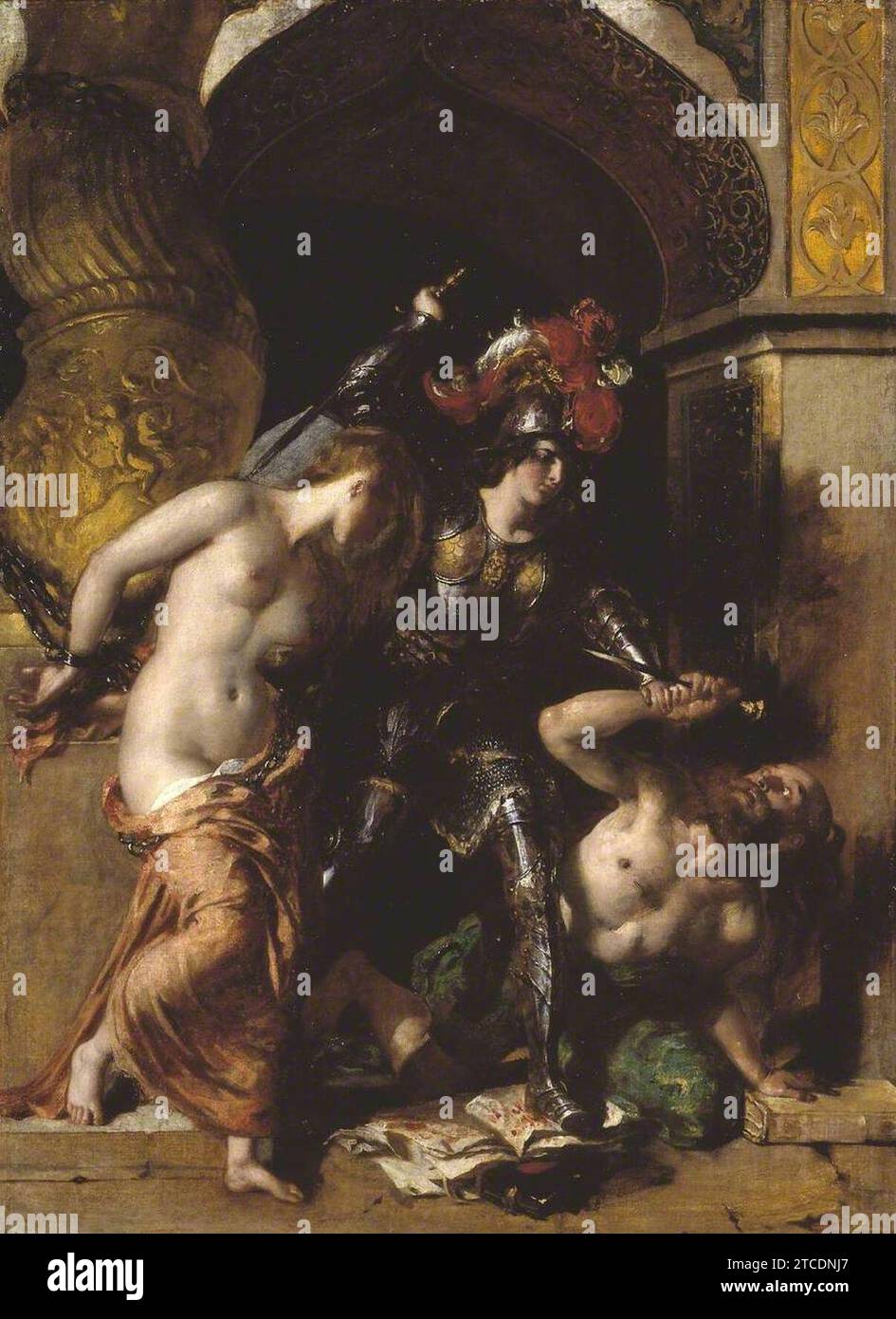 William Etty (1787–1849) – Britomart löst faire Amoret – T00199 – Tate. Stockfoto