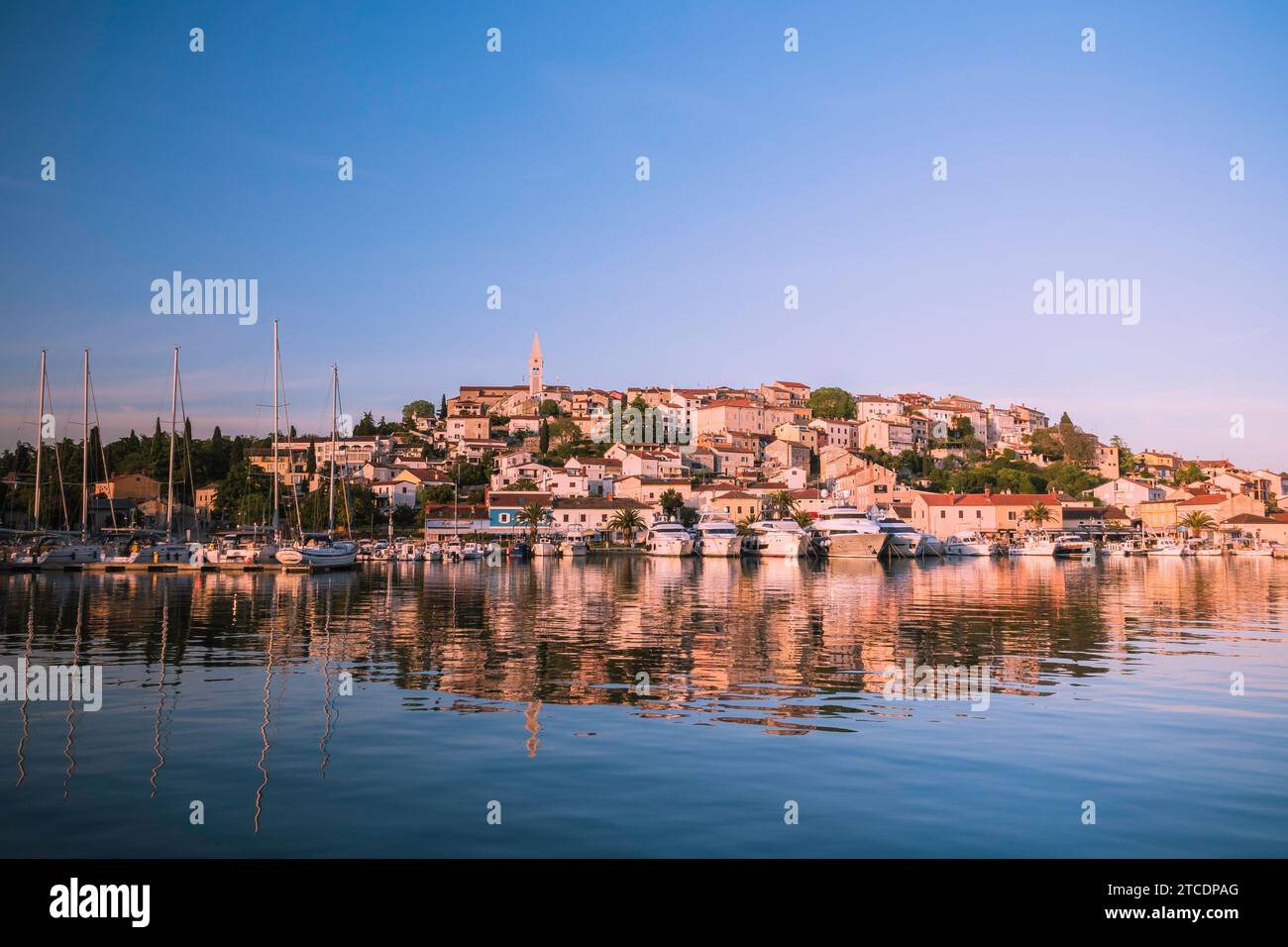 Hafen von Vrsar an der adria in Istrien, Kroatien Stockfoto