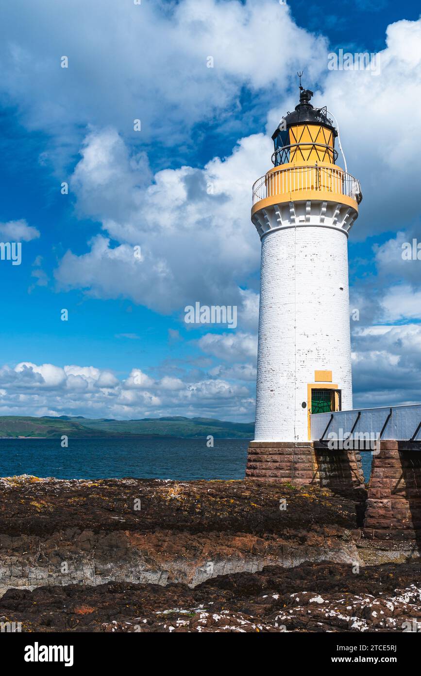 Rubha nan Gall, Tobermory Lighthouse, Tobermory, Isle of Mull, Schottland, UK Stockfoto
