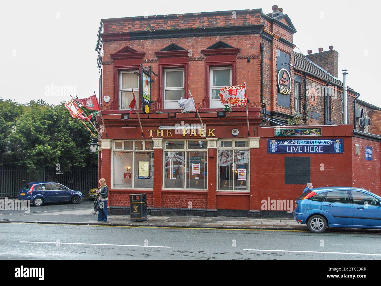 Der berühmte Park Pub an der Walton Breck Road in der Nähe von Anfield in Liverpool, Großbritannien Stockfoto