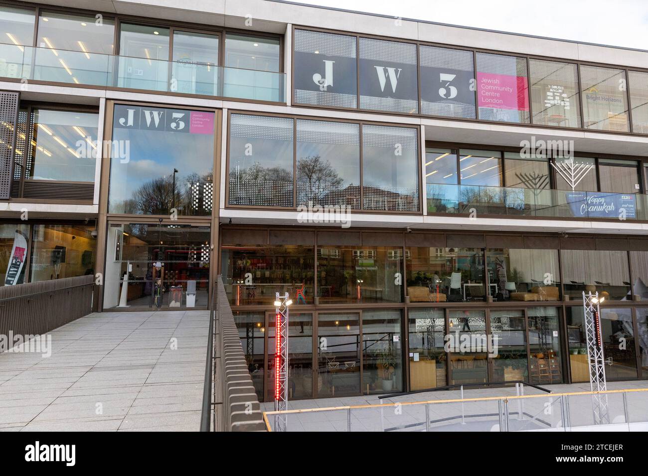Das JW3 Community Centre in London NW3 12/2023 Stockfoto