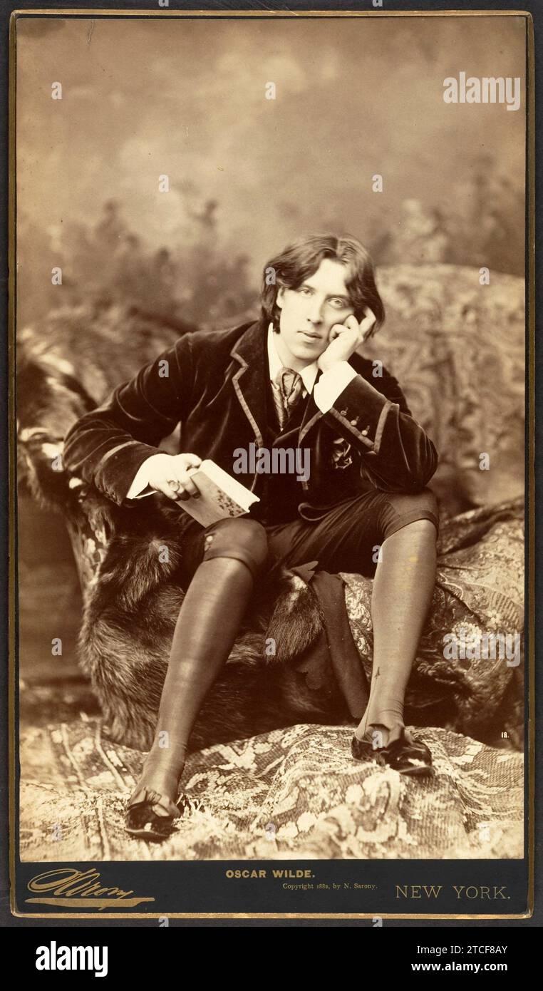 Oscar Wilde. Napoleon Sarony. 1882. Stockfoto