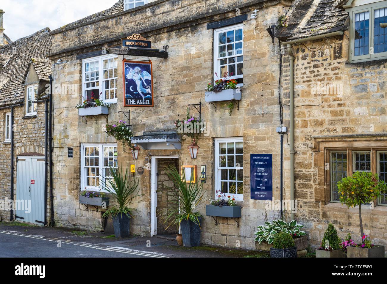 The Angel at Burford an der Witney Street in Burford, Oxfordshire, England, Großbritannien Stockfoto