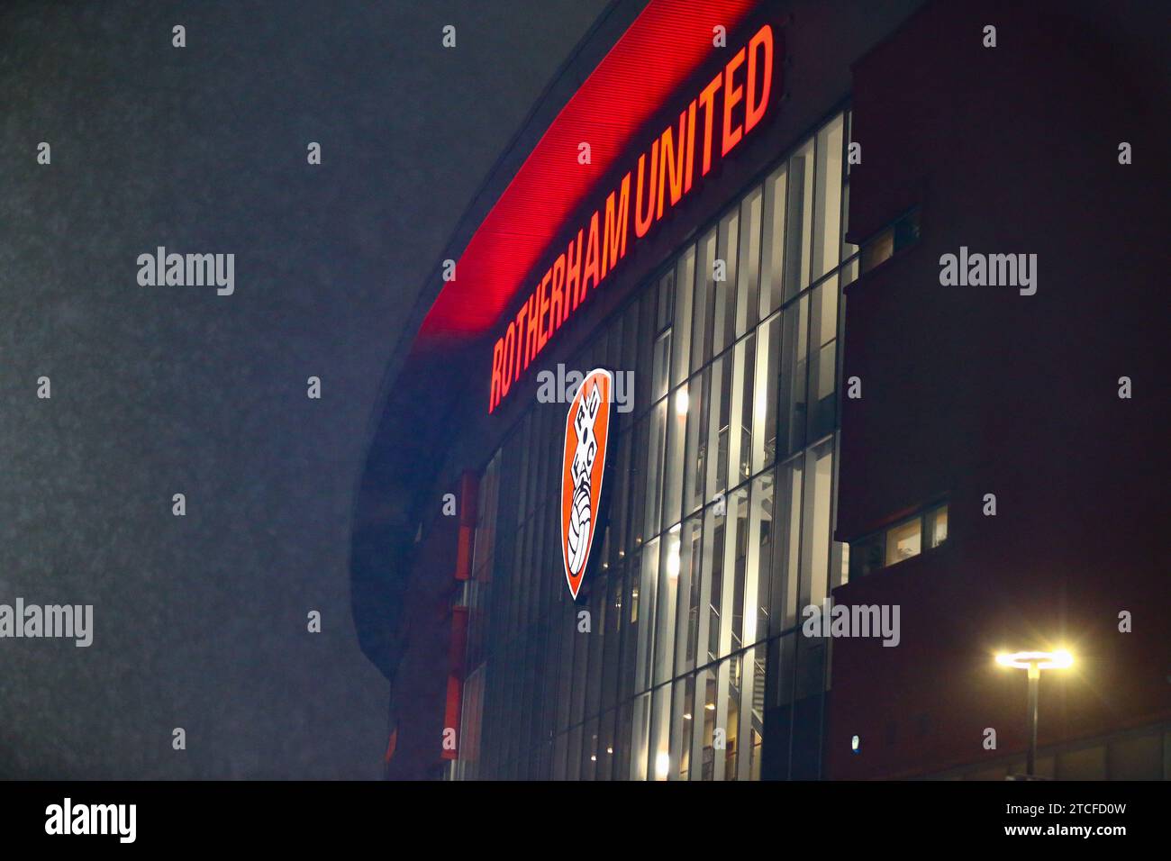 AESSEAL New York Stadium, Rotherham, England - 12. Dezember 2023 vor dem Spiel Rotherham United gegen West Bromwich Albion, Sky Bet Championship, 2023/24, AESSEAL New York Stadium, Rotherham, England - 12. Dezember 2023 Credit: Arthur Haigh/WhiteRosePhotos/Alamy Live News Stockfoto