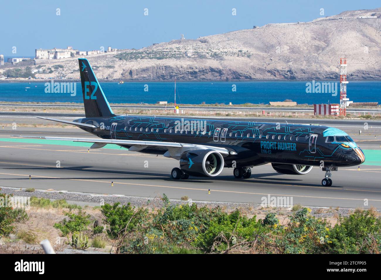 Avión demostrador Embraer 190/195 Stockfoto