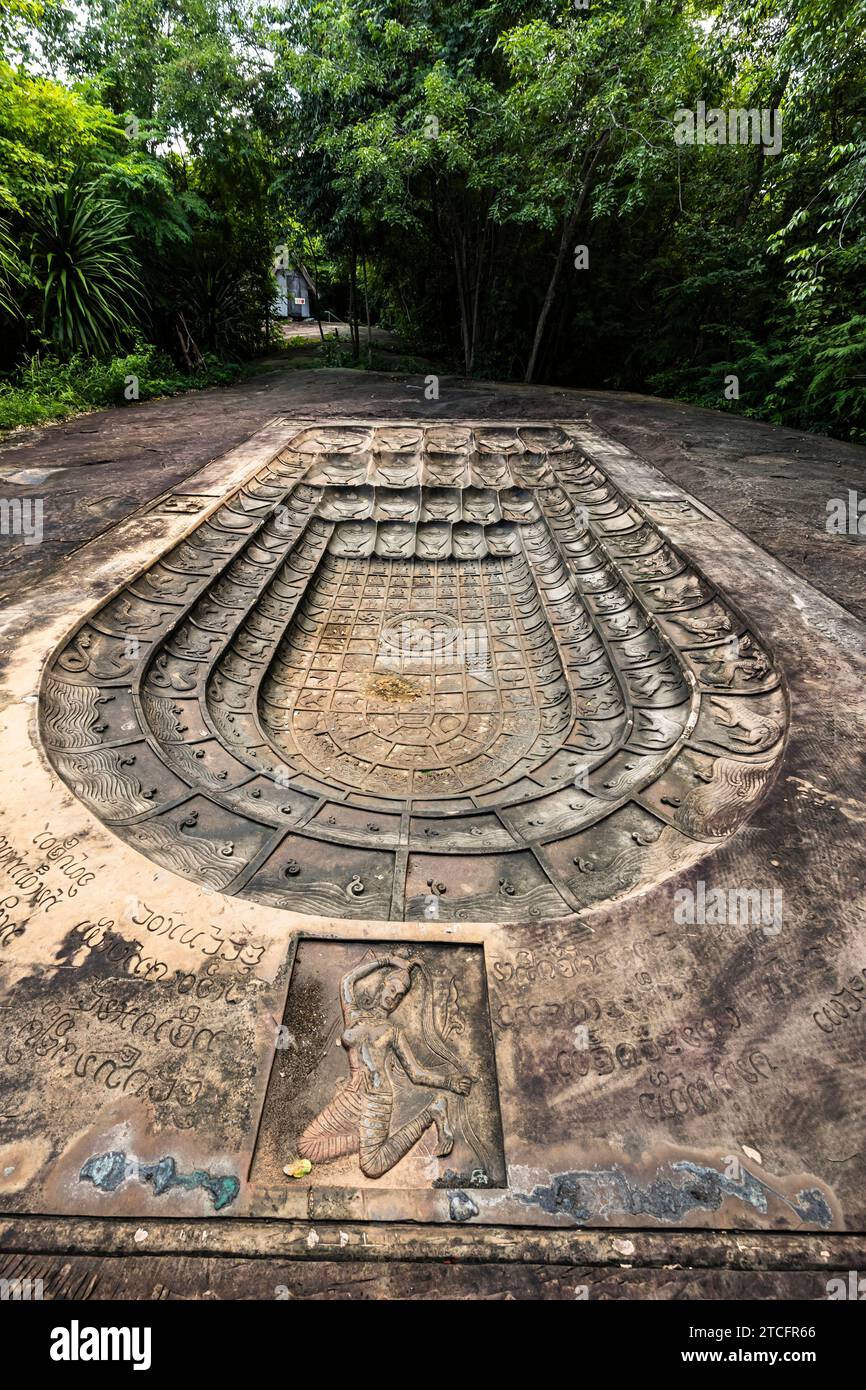 Wat Khao Chan Ngam (Wat Loet Sawat), riesiger Fußabdruck von Buddha