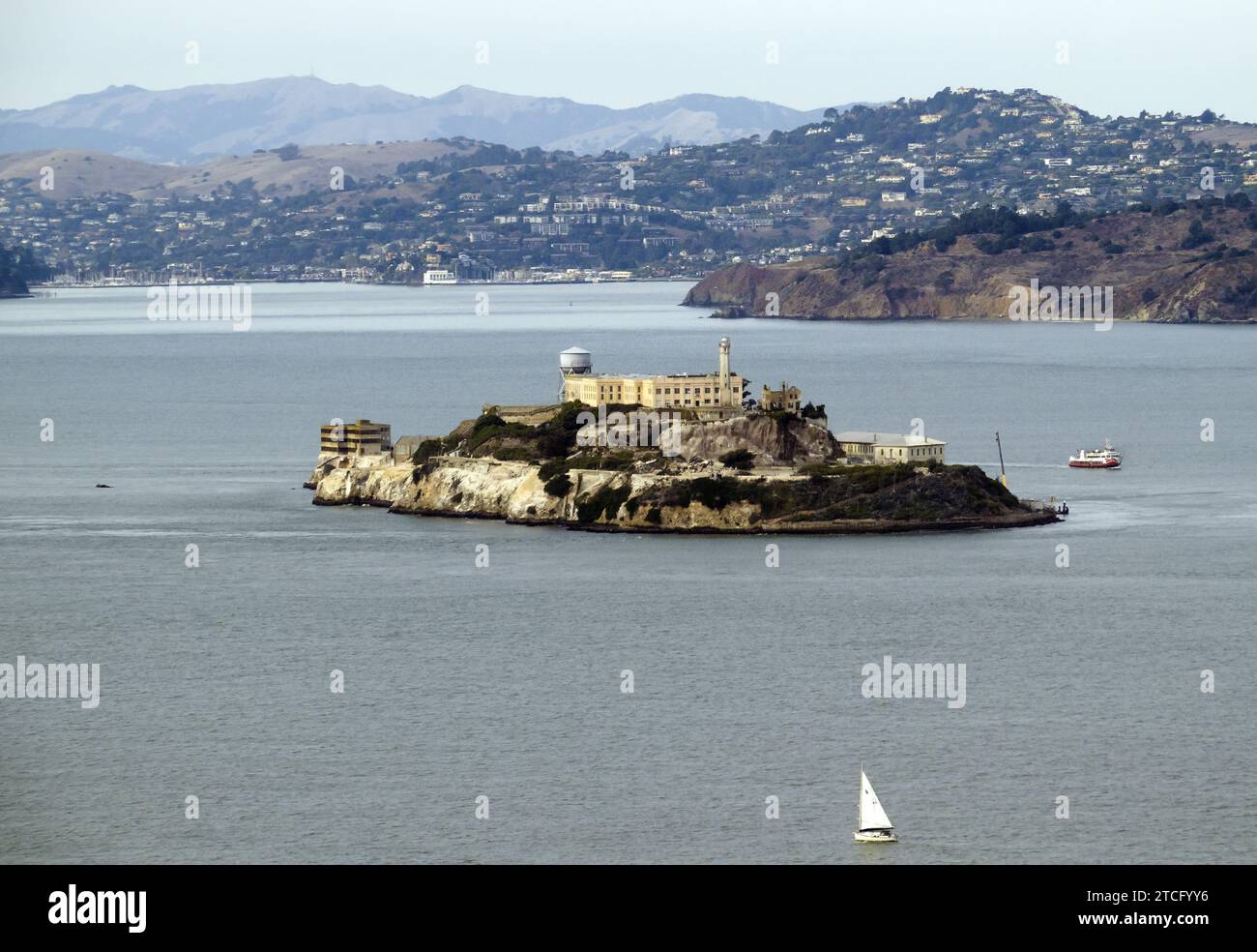 Alcatraz Island und ehemalige Strafkolonie San Francisco Bay, Kalifornien, USA Stockfoto