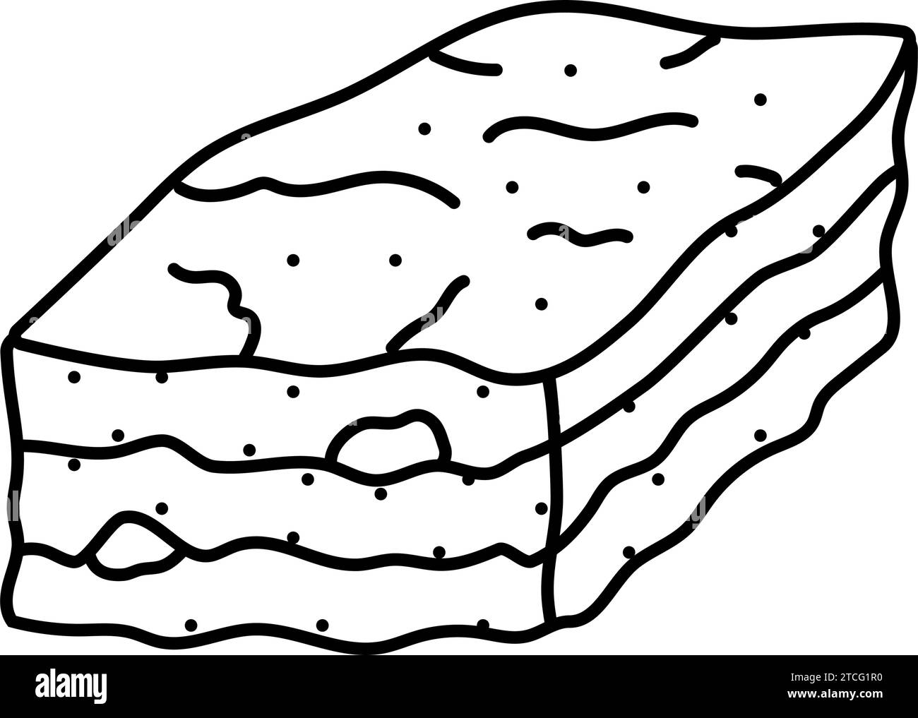 Baklava Gebäck griechische Küche Linie Symbol Vektor Illustration Stock Vektor