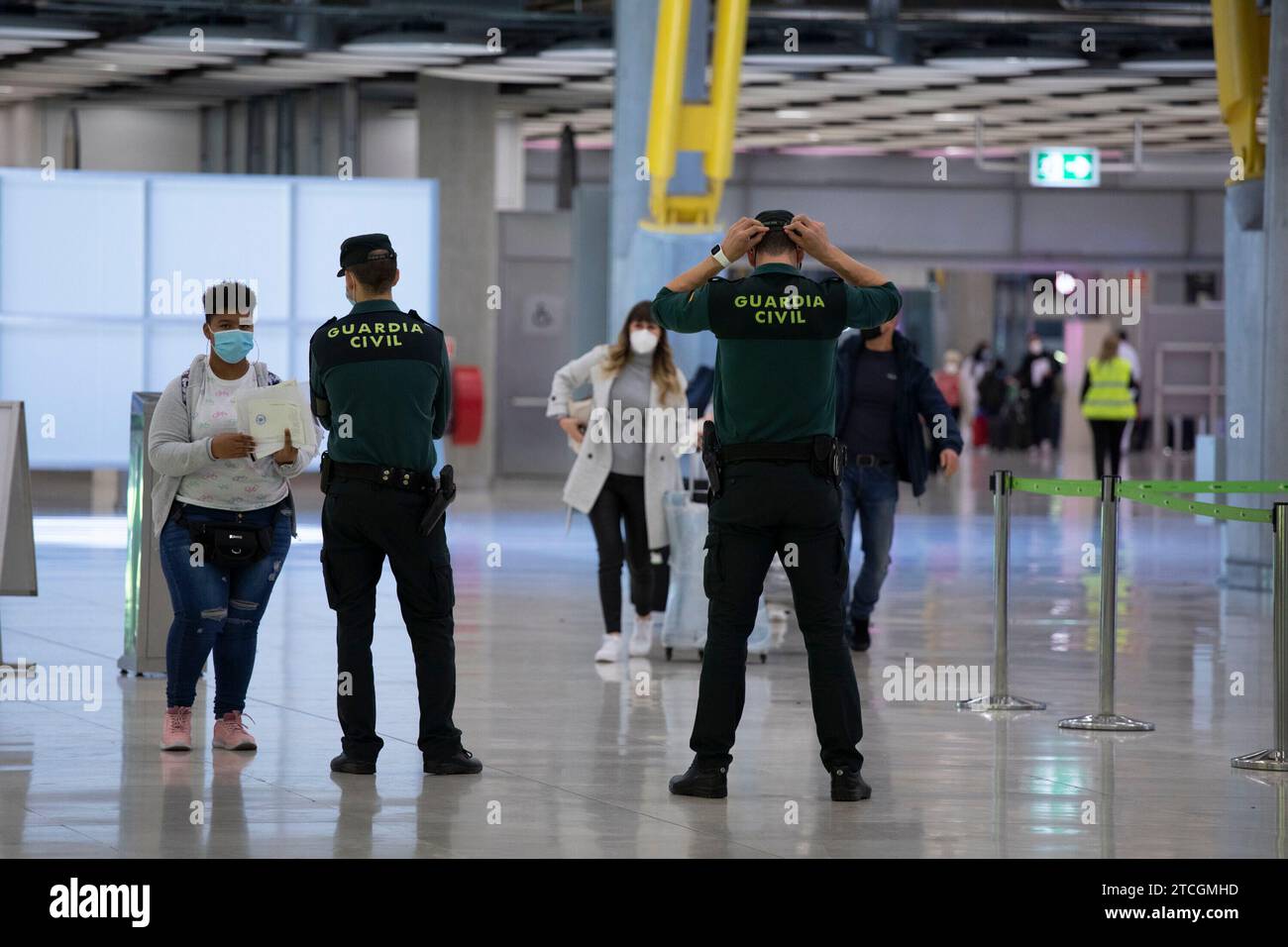 Madrid, 23.11.2020. Madrids Flughafen. Der erste Tag, an dem die PCR für die Einreise nach Spanien beantragt wird. Foto: Isabel Permuy. Archdc. Quelle: Album / Archivo ABC / Isabel B Permuy Stockfoto