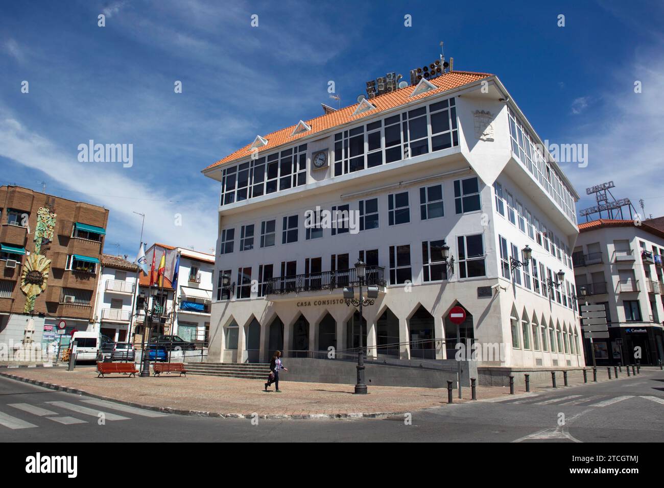 Arganda del Rey (Madrid), 05.04.2016. Hauptquartier des Rathauses von Arganda. Foto: Isabel Permuy. Archdc. Quelle: Album / Archivo ABC / Isabel B. Permuy Stockfoto