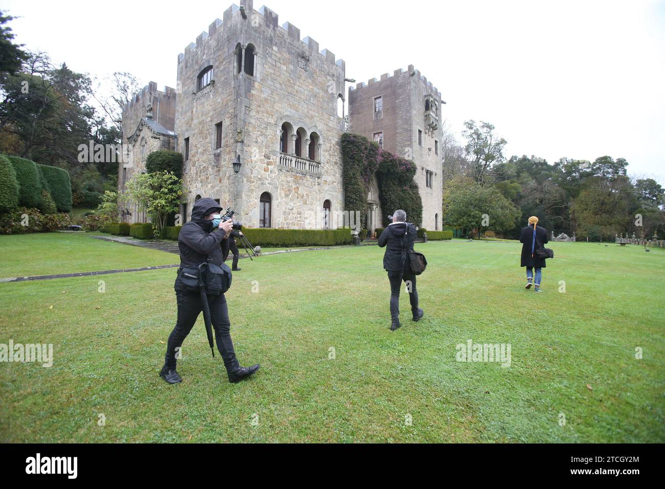 Sada (La Coruña), 12.10.2020. Der Pazo de Meirás ist nun Teil des Staatserbes, nachdem der Leiter des Gerichts erster Instanz Nr. 1 von La Coruña, Marta Canales, ihn gemäß der vorläufigen Vollstreckung des Urteils vom 2. September der Generalverwaltung des Staates übergeben hat — in dem vereinbart wurde, dass die Immobilie ein öffentliches gut ist. Foto: Miguel Muñoz. ARCHDC. Quelle: Album / Archivo ABC / Miguel Muñiz Stockfoto