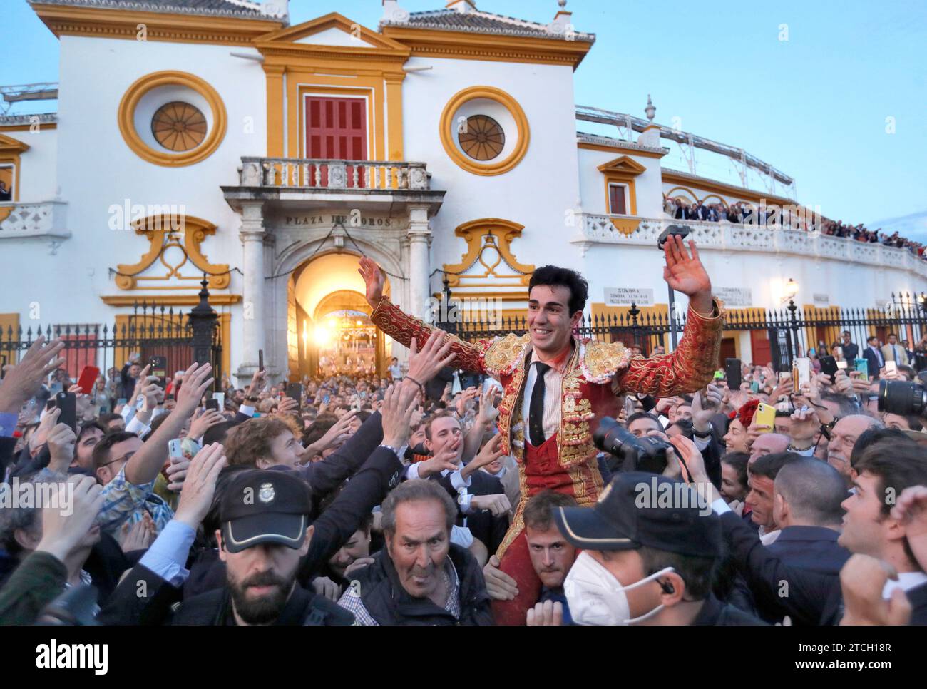 Sevilla, 05.02.2022. Dünger läuft im echten Maestranza. Foto: JM Serrano. Archsev. Quelle: Album / Archivo ABC / Juan Manuel Serrano Becerra Stockfoto