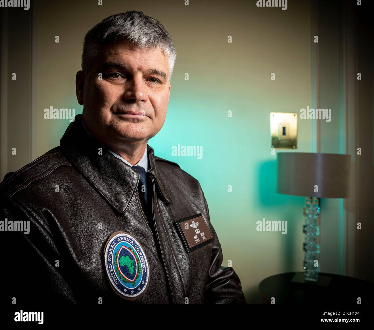 Madrid, 17.02.2021. Interview mit Kirk Willim Smith, einem Generalleutnant der United States Air Force, der derzeit stellvertretender Kommandeur des United States Africa Command ist. Foto: Ignacio Gil. ARCHDC. Quelle: Album / Archivo ABC / Ignacio Gil Stockfoto