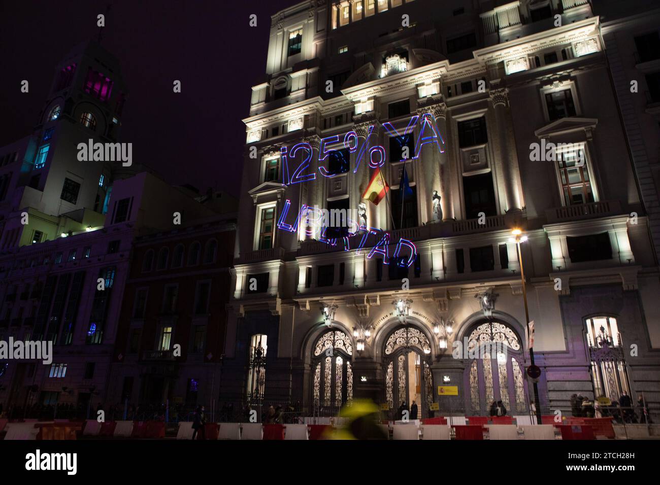 Madrid, 12.07.2021. Fordern Sie Maßnahmen der katalanischen Zivilgesellschaft vor dem Bildungsministerium auf. Foto: Isabel Permuy. ARCHDC. Quelle: Album / Archivo ABC / Isabel B. Permuy Stockfoto