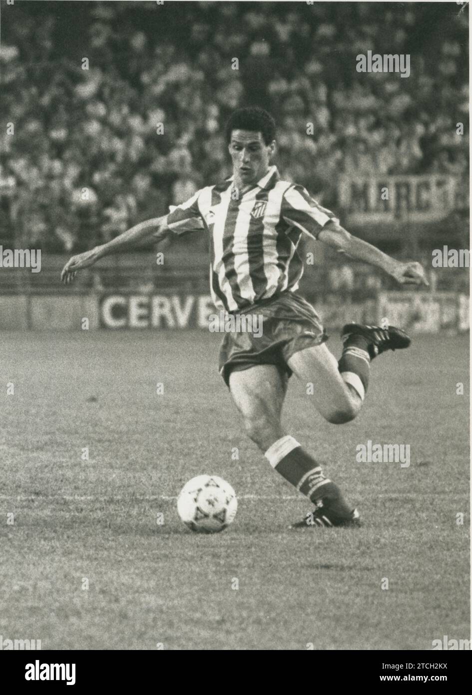Madrid, 09.09.1990. Das Ligaspiel wurde im Stadion Vicente Calderón