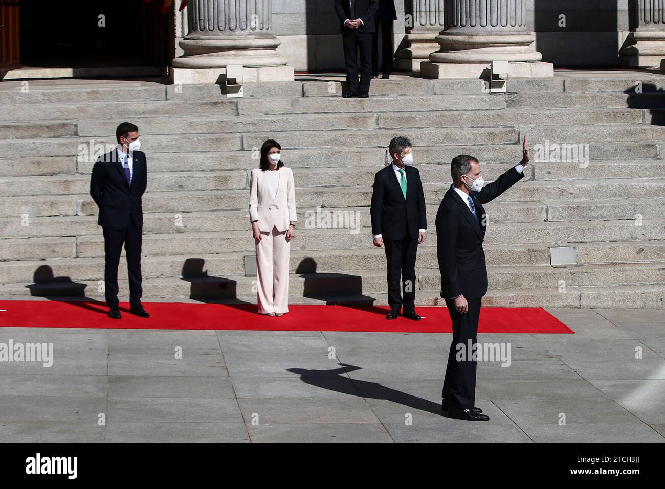 Madrid, 23.02.2021. Institutioneller Akt anlässlich des 40. Jahrestages des versuchten Staatsstreichs von 23F im Abgeordnetenkongress unter dem Vorsitz von König Felipe VI Foto: Jaime García. ARCHDC. Quelle: Album / Archivo ABC / Jaime García Stockfoto