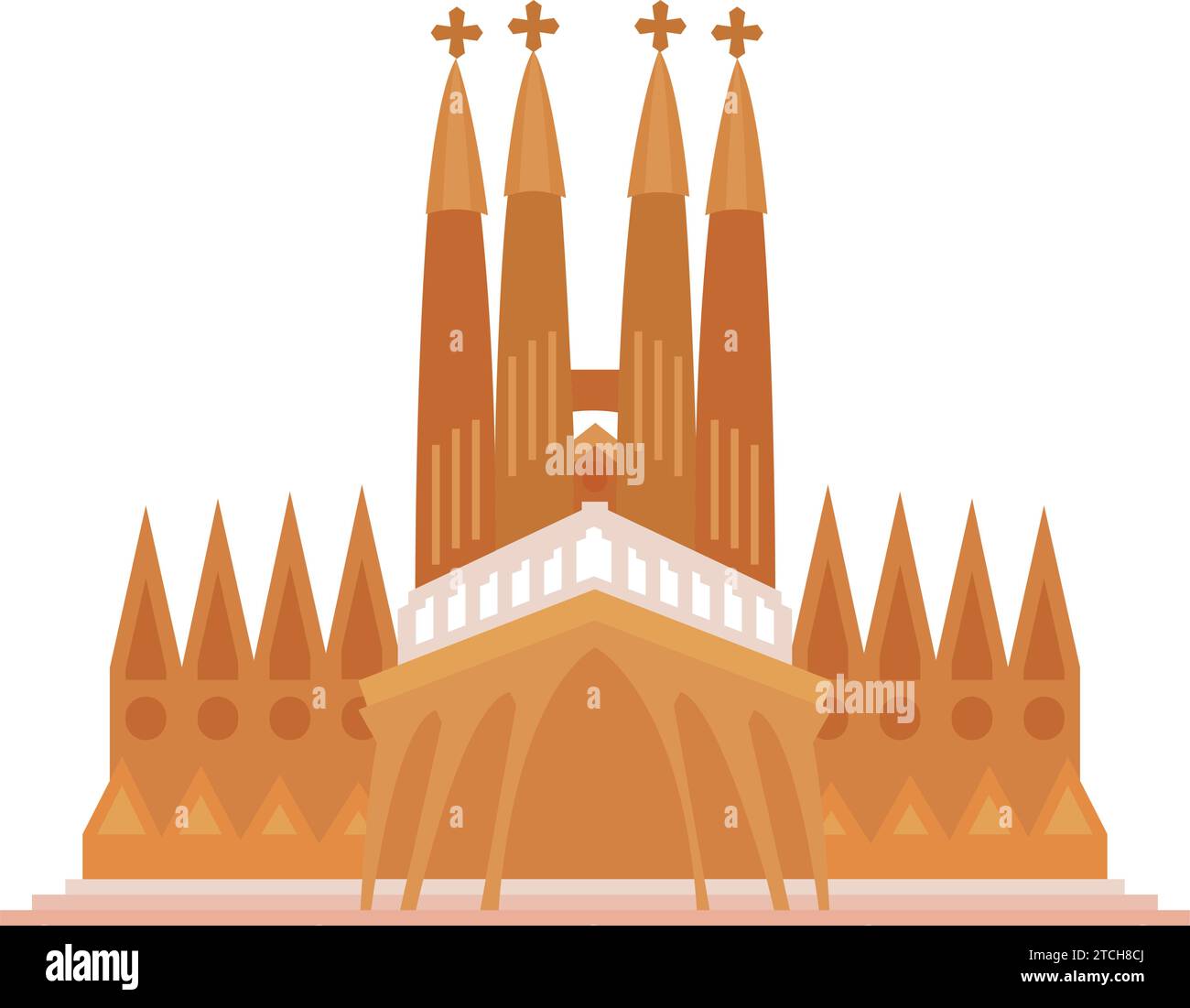 basilika der heiligen Familie Architektur Stock Vektor