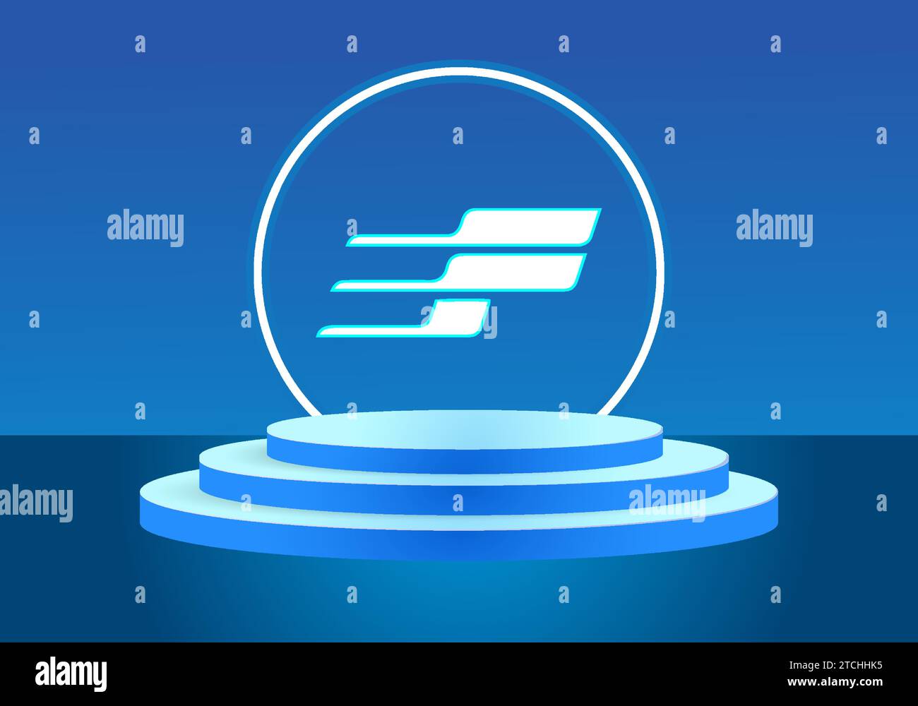 Blaues EF-Logo-Zeichen. Vektor-Logo für Unternehmen. Stock Vektor