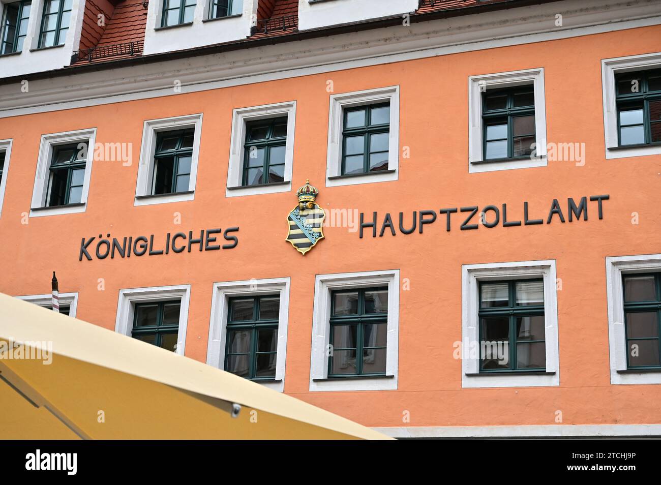 Zentrum der Stadt Meißen im Freistaat Sachsen Stockfoto