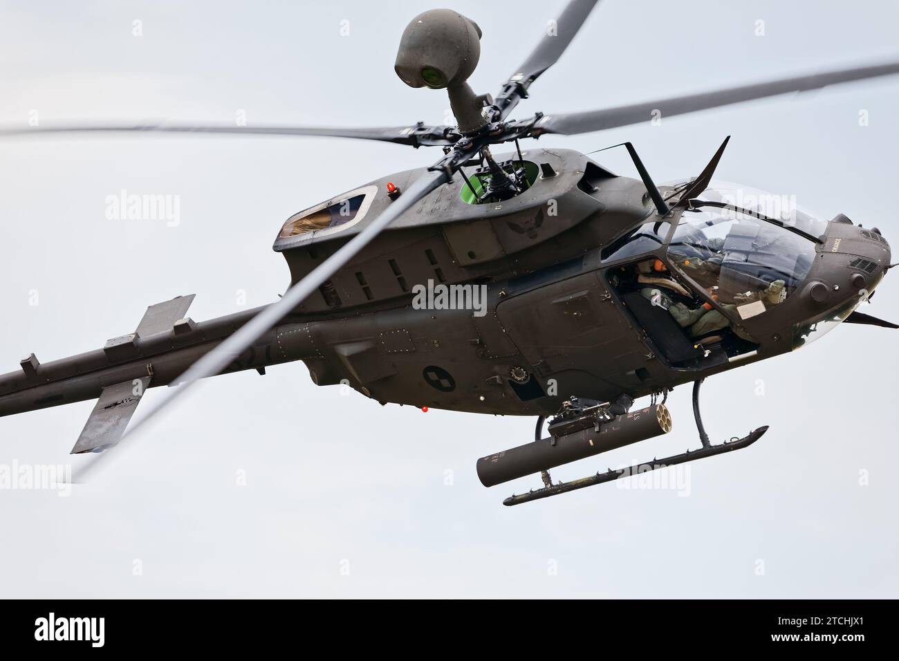 Kroatischer Militär-OH-58D Kiowa-Krieger-Hubschrauber auf der Varazdin Airshow Stockfoto