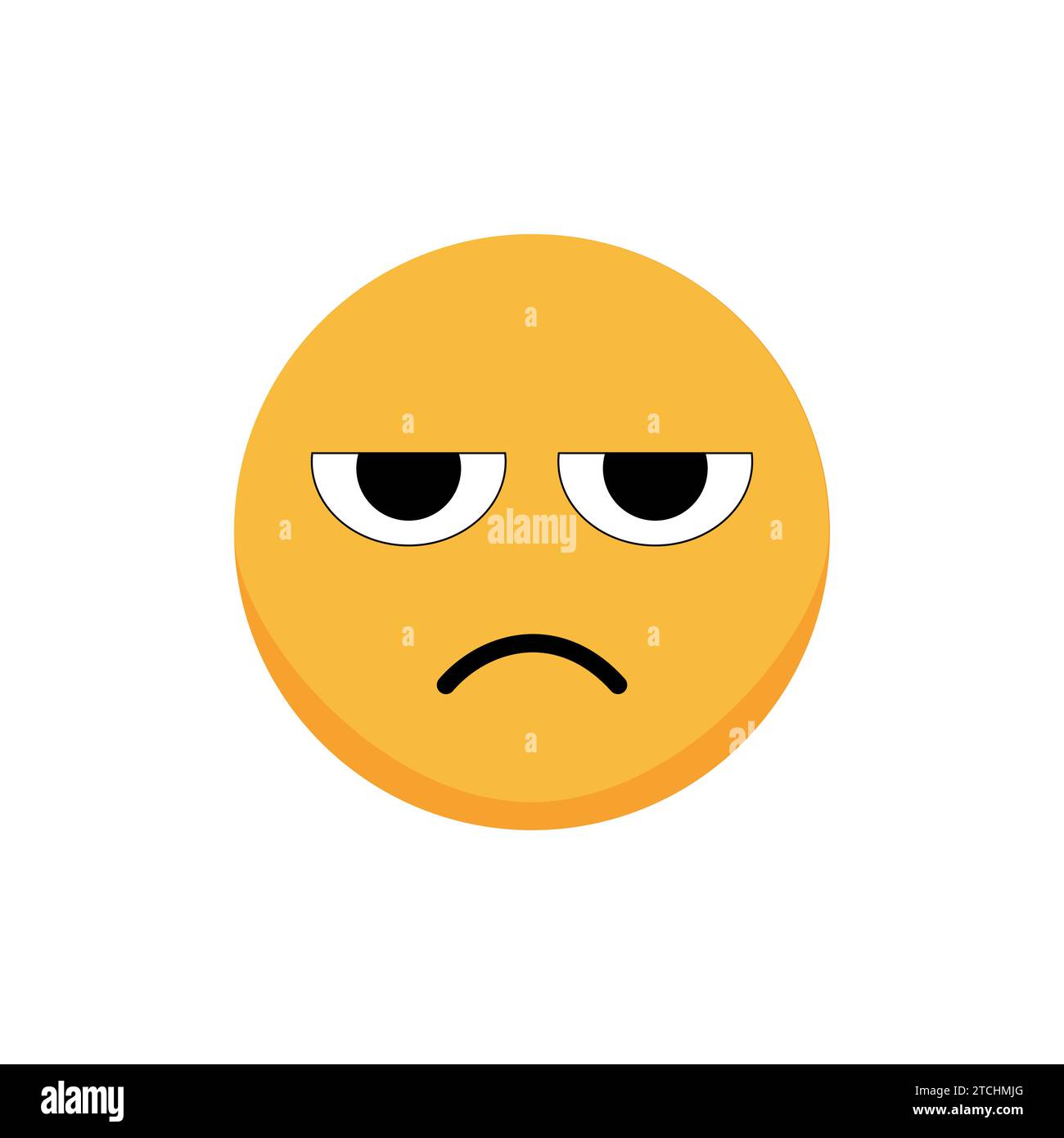 Wütendes Emoticon. Smiley-Symbol. Comic-Emoji. Vektorabbildung Stock Vektor