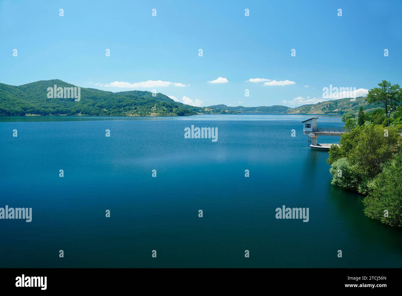Lago di Campotosto, Nationalpark Gran Sasso und Monti della Laga, Provinz L'Aquila, Region Abruzzen, Italien, Lago di Campotosto, Abruzzen, Italien Stockfoto