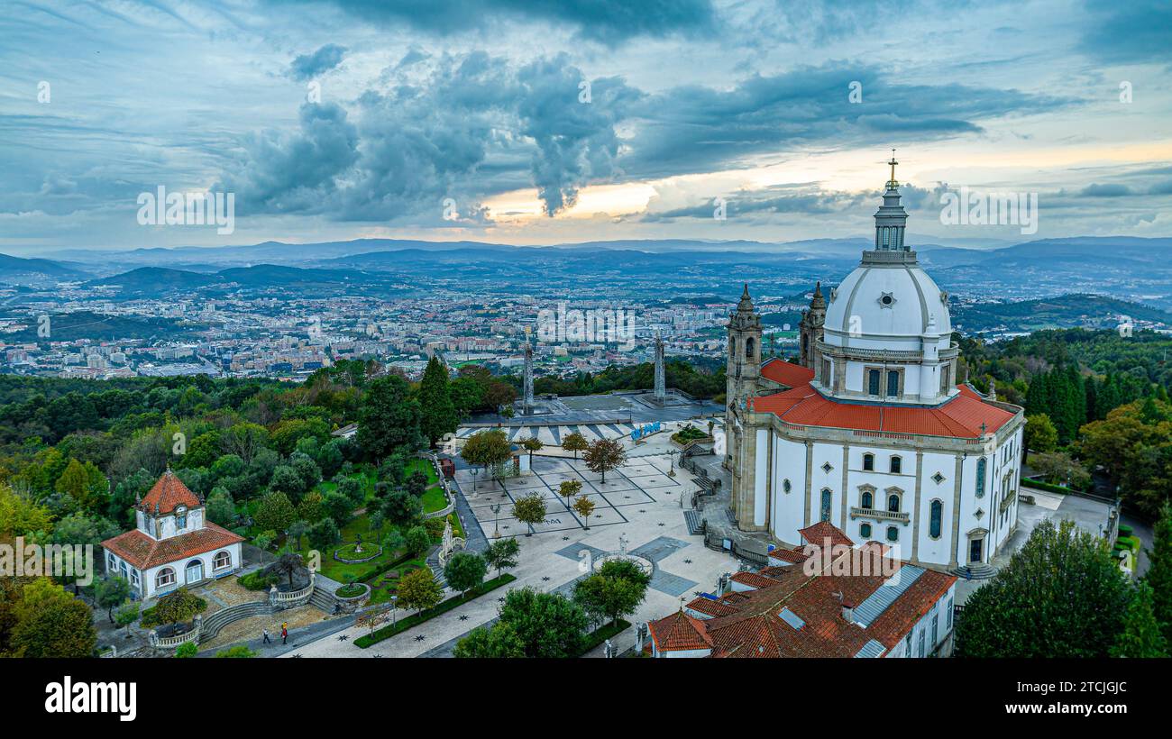 Das Heiligtum unserer lieben Frau von Sameiro in Braga, Portugal Stockfoto