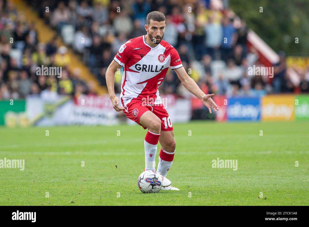 Der Fußballspieler Nick Freeman spielt in der Saison 2023/2024 für Stevenage Stockfoto