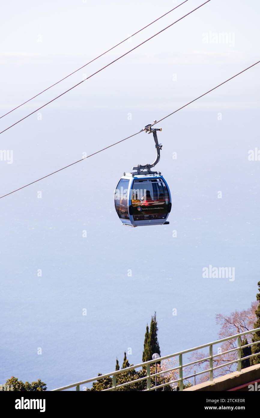 Teleferico do Funchal, Seilbahn von Monte nach Funchal. Funchal, Madeira, Portugal Stockfoto