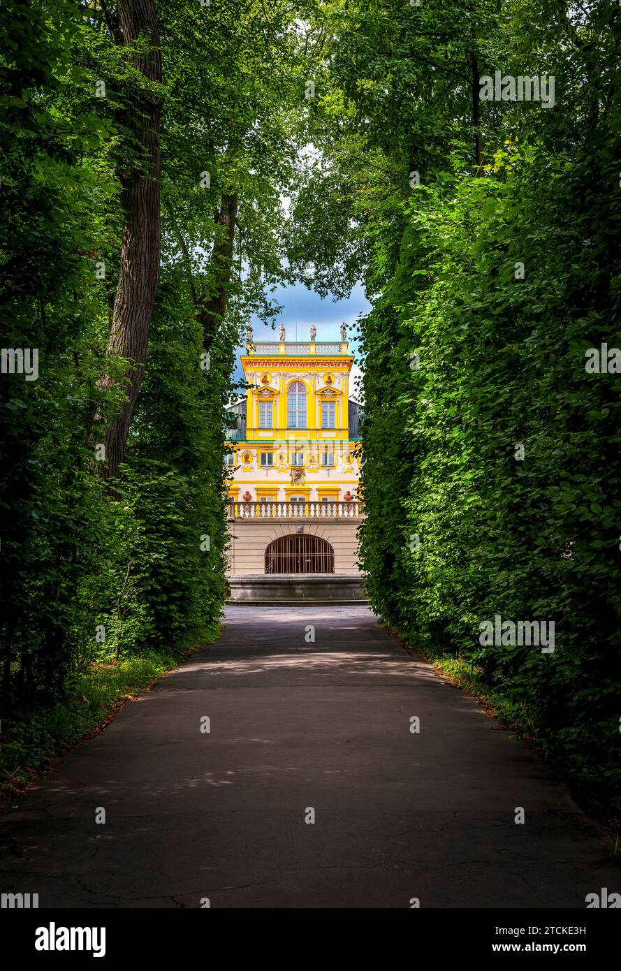 Der Königspalast in Wilanow ist eines der bedeutendsten Kulturdenkmäler Polens. Waszawa, Polen. Stockfoto
