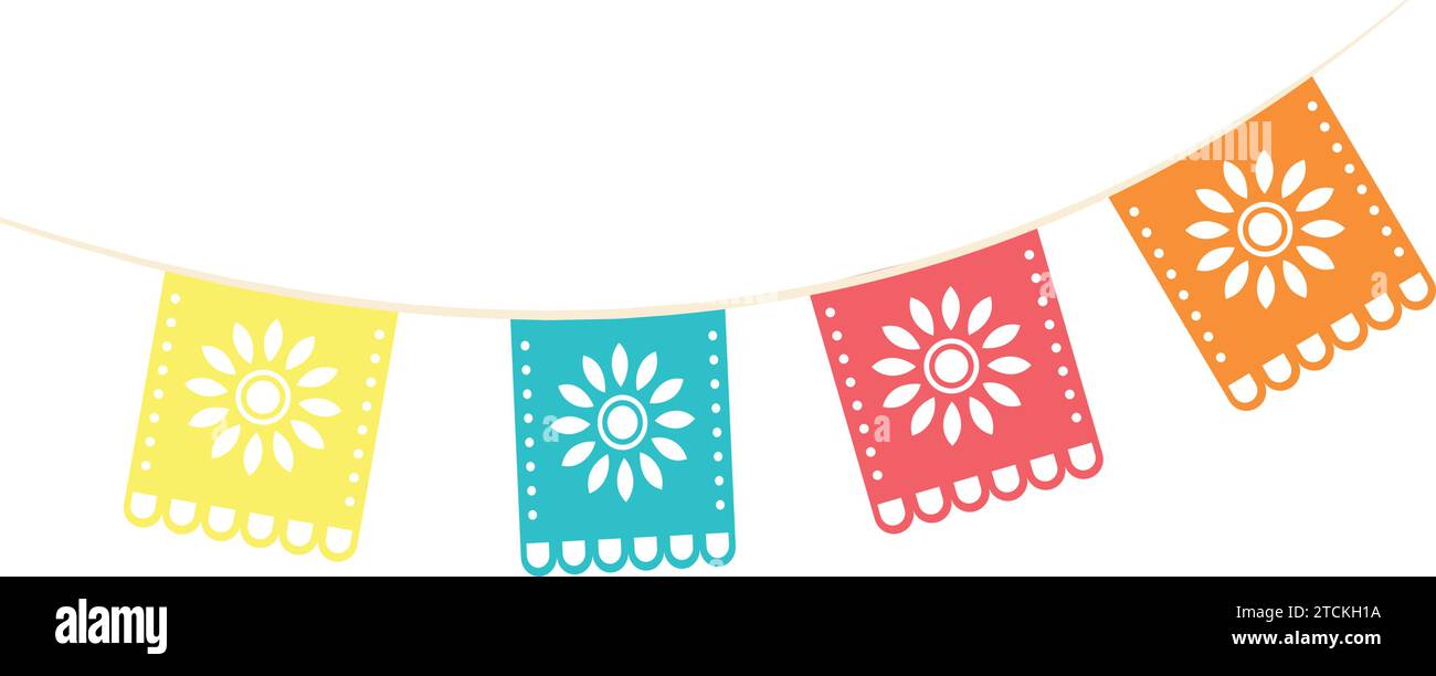 Isolierter Tag der toten Party Ornament Vector Stock Vektor