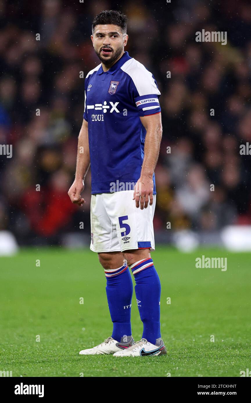 Watford, Großbritannien. Dezember 2023. Sam Morsy von Ipswich während des Sky Bet Championship Matches in der Vicarage Road, Watford. Der Bildnachweis sollte lauten: David Klein/Sportimage Credit: Sportimage Ltd/Alamy Live News Stockfoto