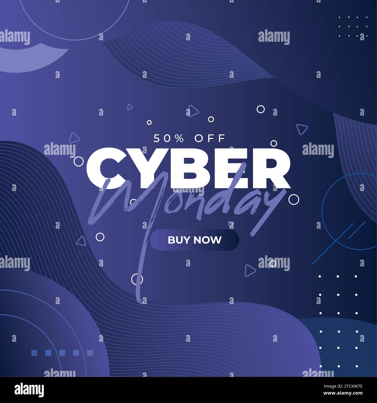 Farbige Cyber monday Verkaufsvorlage Vektor Stock Vektor