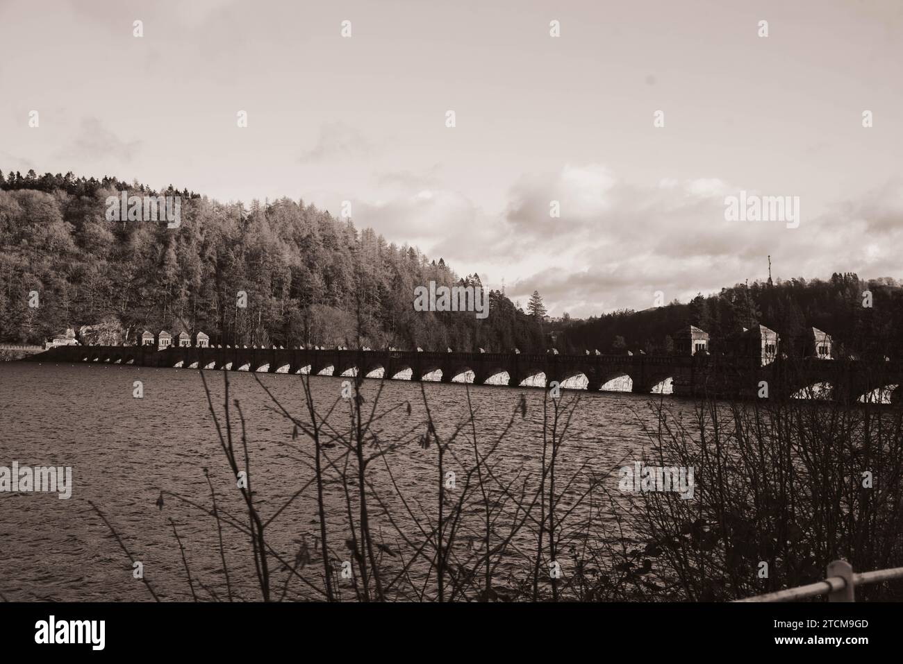 Staudamm lake vyrnwy Stockfoto