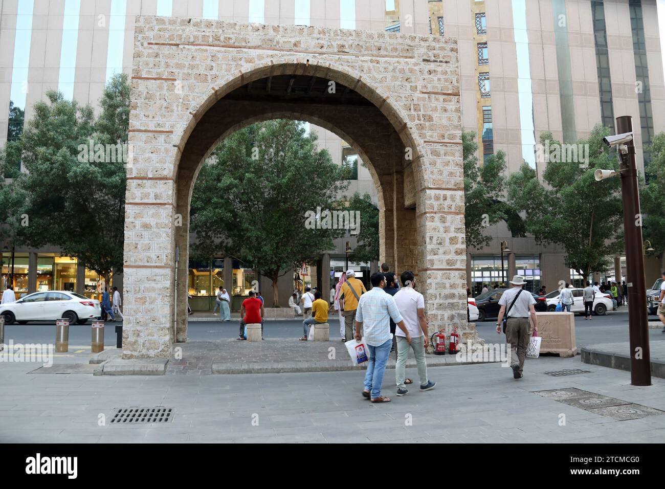 Al-Fordha-Tor in der Altstadt von Dschidda in Saudi-Arabien Stockfoto