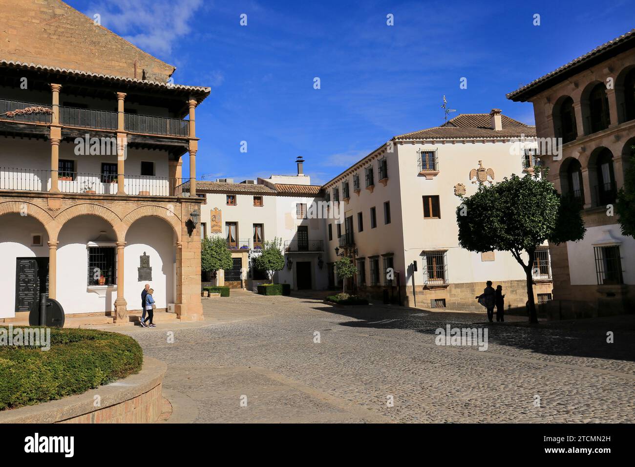 Ronda, Malaga, Spanien, 23. Oktober 2023: Der Platz Duquesa de Parcent in der Altstadt von Ronda Stockfoto