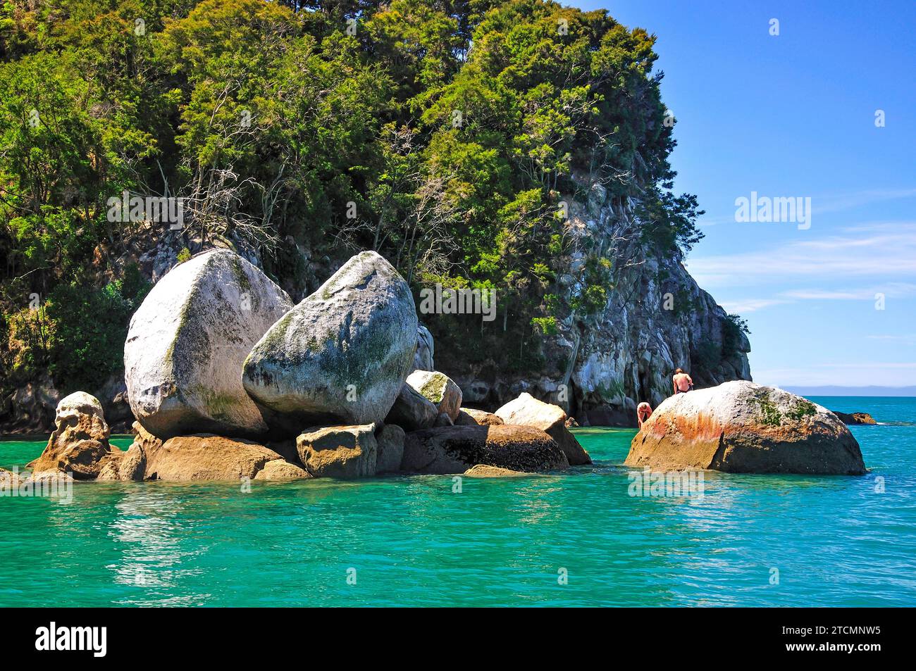 Split Apple Rock, Abel Tasman National Park, Tasman, Südinsel, Neuseeland Stockfoto