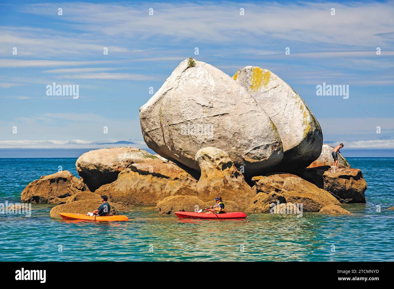 Split Apple Rock, Abel Tasman National Park, Tasman, Südinsel, Neuseeland Stockfoto