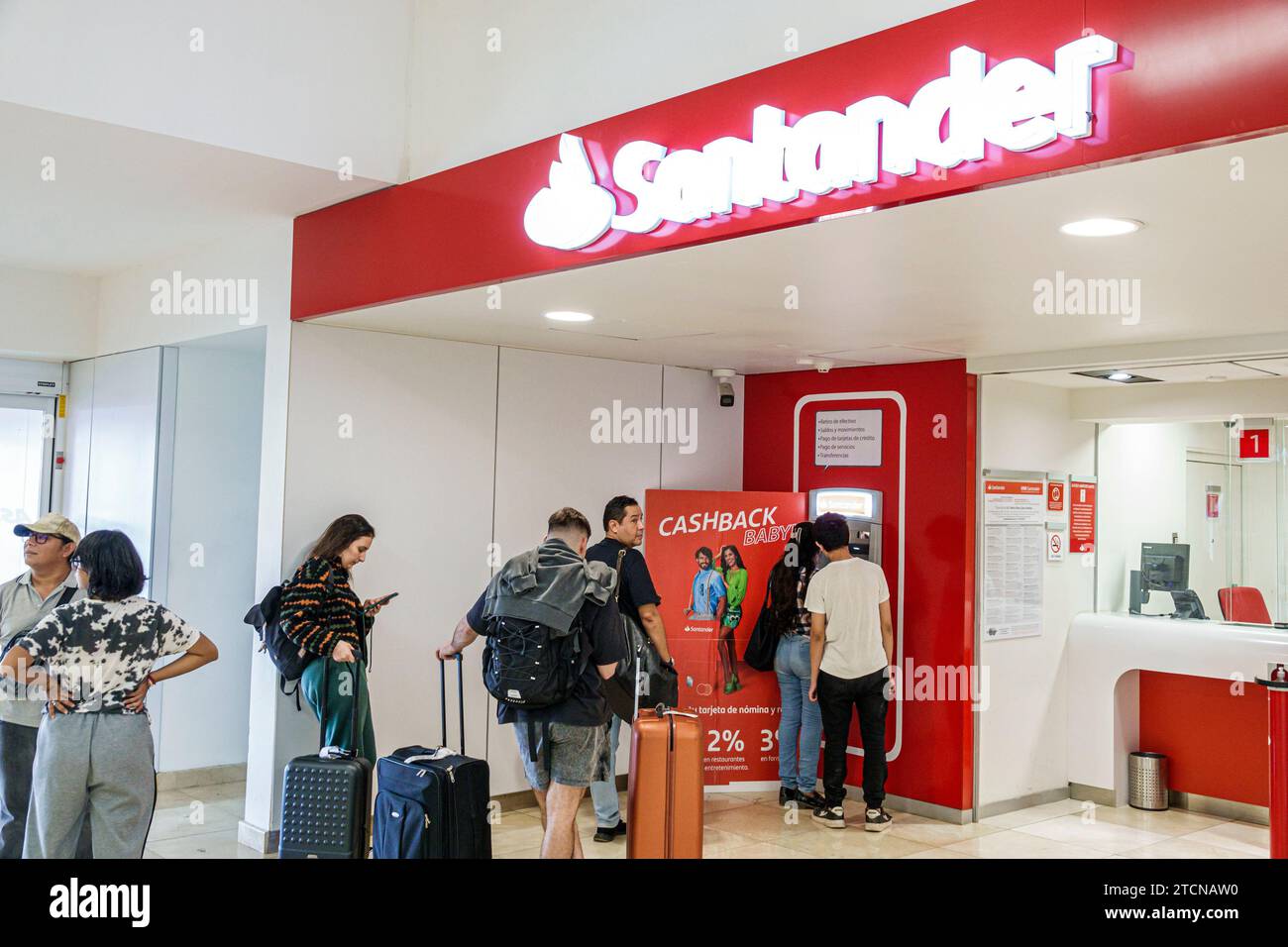 Merida Mexico, Merida International Airport, Aeropuerto Internacional Manuel Crescencio Rejon, Innenhallenterminal, mexikanisch Spanisch sprechend Stockfoto