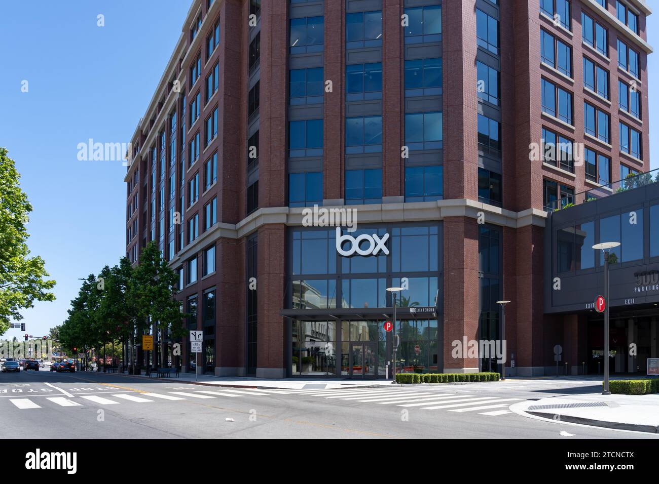Hauptsitz von Box in Redwood City, Kalifornien, USA Stockfoto