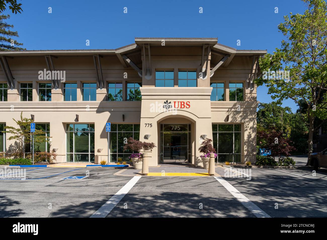 UBS Niederlassung in Silicon Valley, Palo Alto, Kalifornien, USA Stockfoto