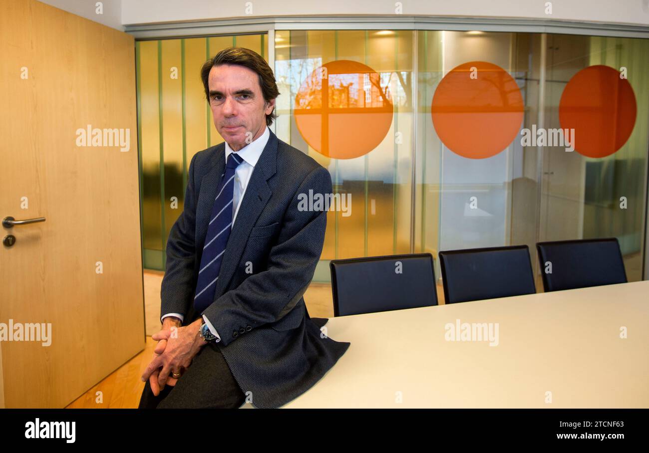 Madrid, 22.12.2016. Interview mit José María Aznar, Präsident von Faes. Foto: Ignacio Gil Archdc. Quelle: Album / Archivo ABC / Ignacio Gil Stockfoto