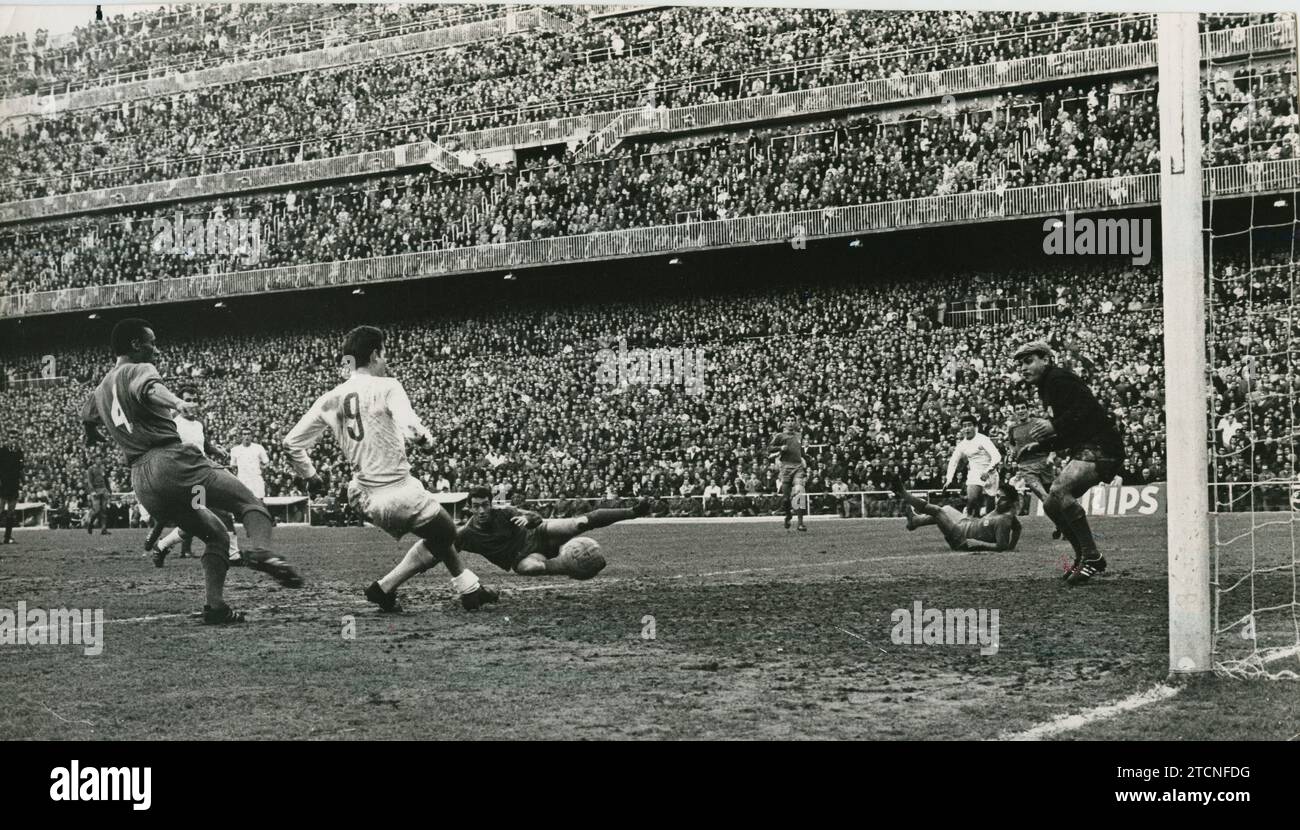 Madrid, 01.07.1968. Das Ligaspiel wurde im Santiago Bernabéu Stadion