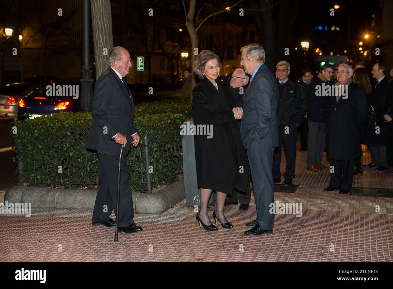 Madrid, 01.12.2017. Die ehemaligen Könige Don Juan Carlos und Doña Sofía nehmen an der Beerdigung für die Seele von Sánchez Asiaín Teil. Foto: Ángel de Antonio ARCHDC. Quelle: Album / Archivo ABC / Ángel de Antonio Stockfoto