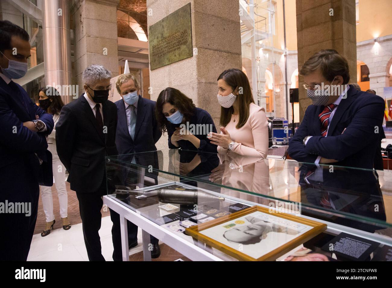 Madrid, 11.03.2020. Eröffnung der Ausstellung "Terror, auf dem Cover?" Im echten Casa de Correos. Foto: Ángel de Antonio. ARCHDC. Quelle: Album / Archivo ABC / Ángel de Antonio Stockfoto