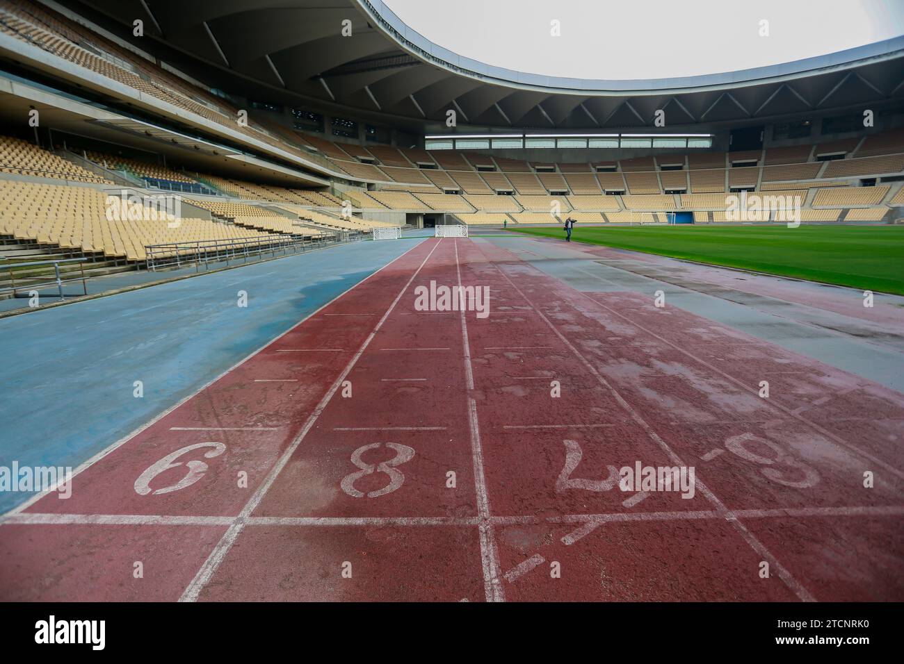 Sevilla, 02/12/2020. Besuch des Cartuja-Stadions. Foto: Vanessa Gómez. Archsev. Quelle: Album / Archivo ABC / Vanessa Gómez Stockfoto