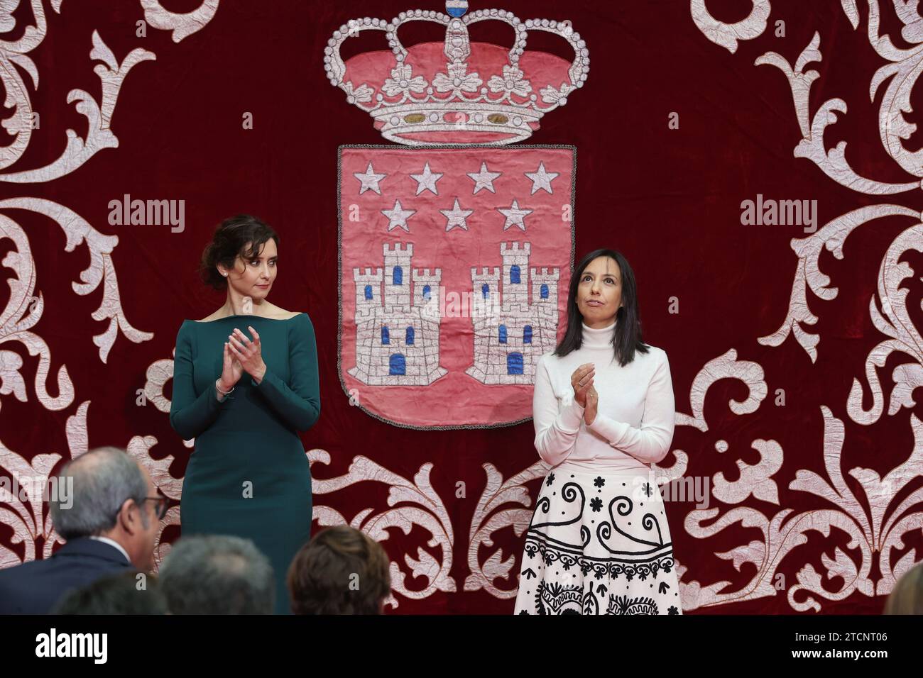 Madrid, 12.02.2022. Isabel Díaz Ayuso steht dem Tag der spanischen Verfassung im Real Casa de Correos, dem Hauptquartier der CAM, vor. Foto: Jaime García. ARCHDC. Quelle: Album / Archivo ABC / Jaime García Stockfoto