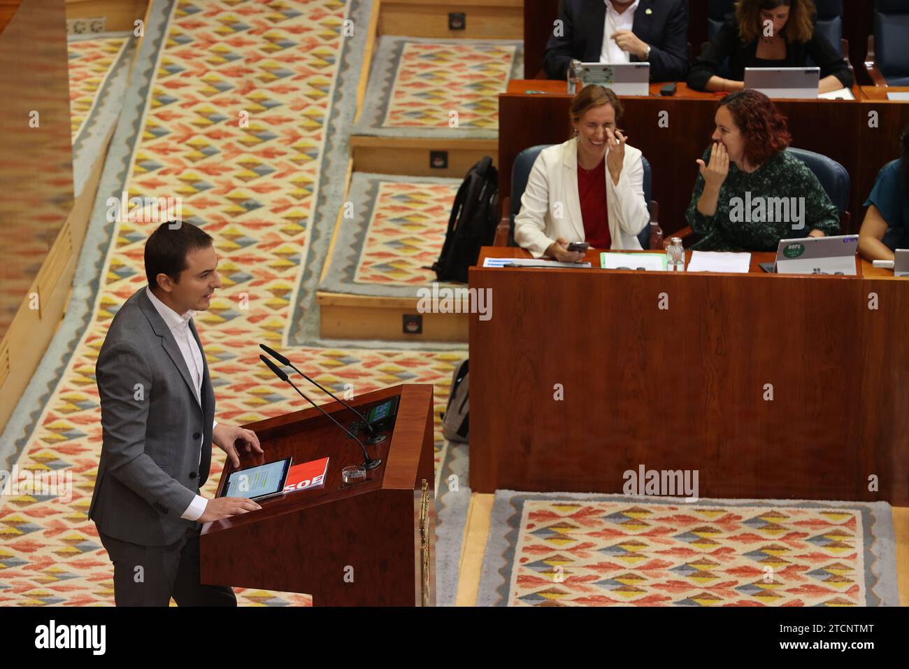Madrid, 13.09.2022. Zweiter Tag der Debatte über die Lage der Region mit Beteiligung der Sprecher der parlamentarischen Fraktionen. Foto: Jaime García. ARCHDC. Quelle: Album / Archivo ABC / Jaime García Stockfoto