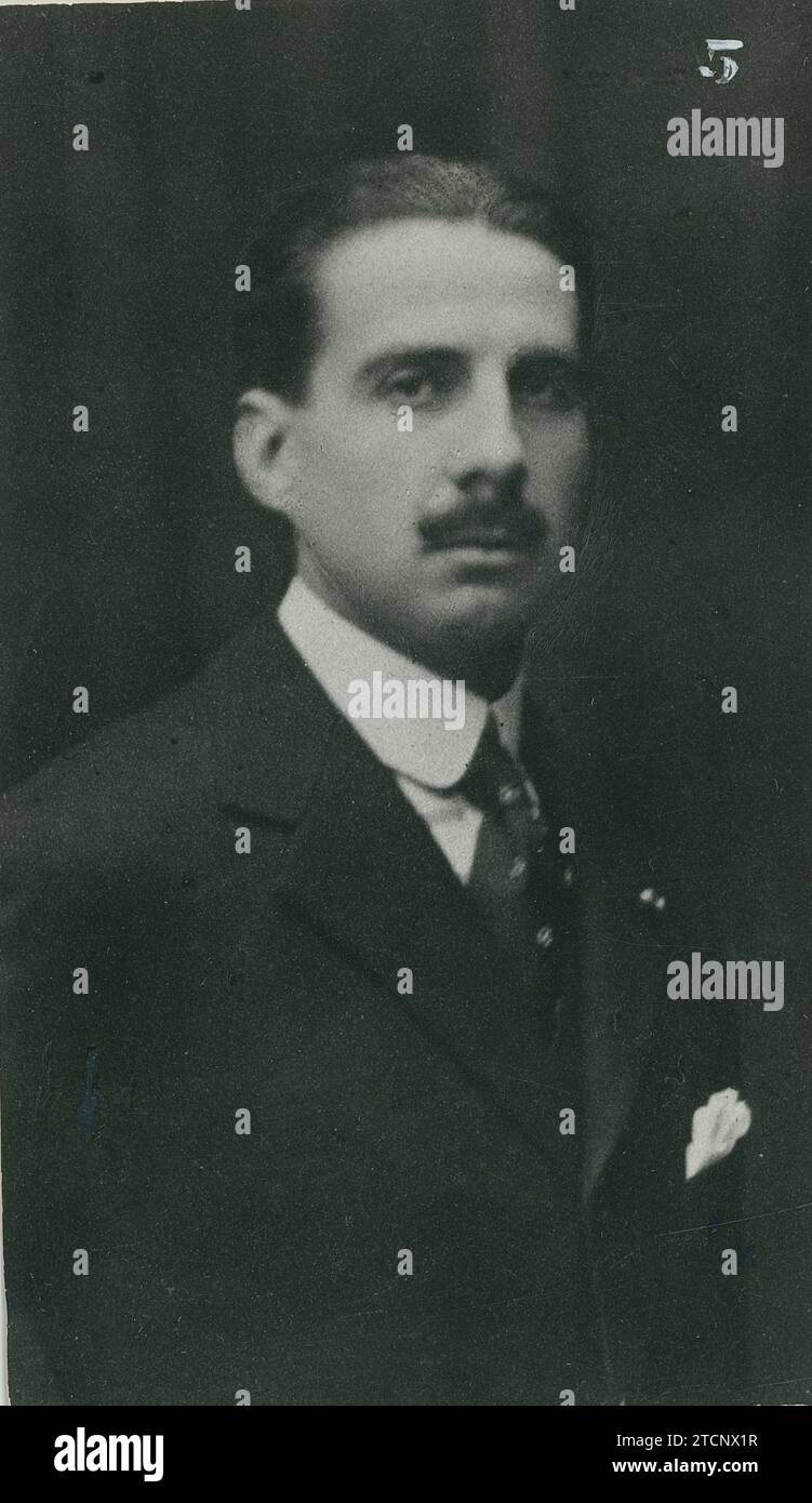 01/01/1920. Alfonso Rodríguez Santamaría, Journalist. Der stellvertretende Direktor des ABC wurde zu Beginn des Bürgerkrieges ermordet, nachdem er die Círculo de Bellas Artes in Tschechien durchquert hatte. Quelle: Album/Archivo ABC Stockfoto