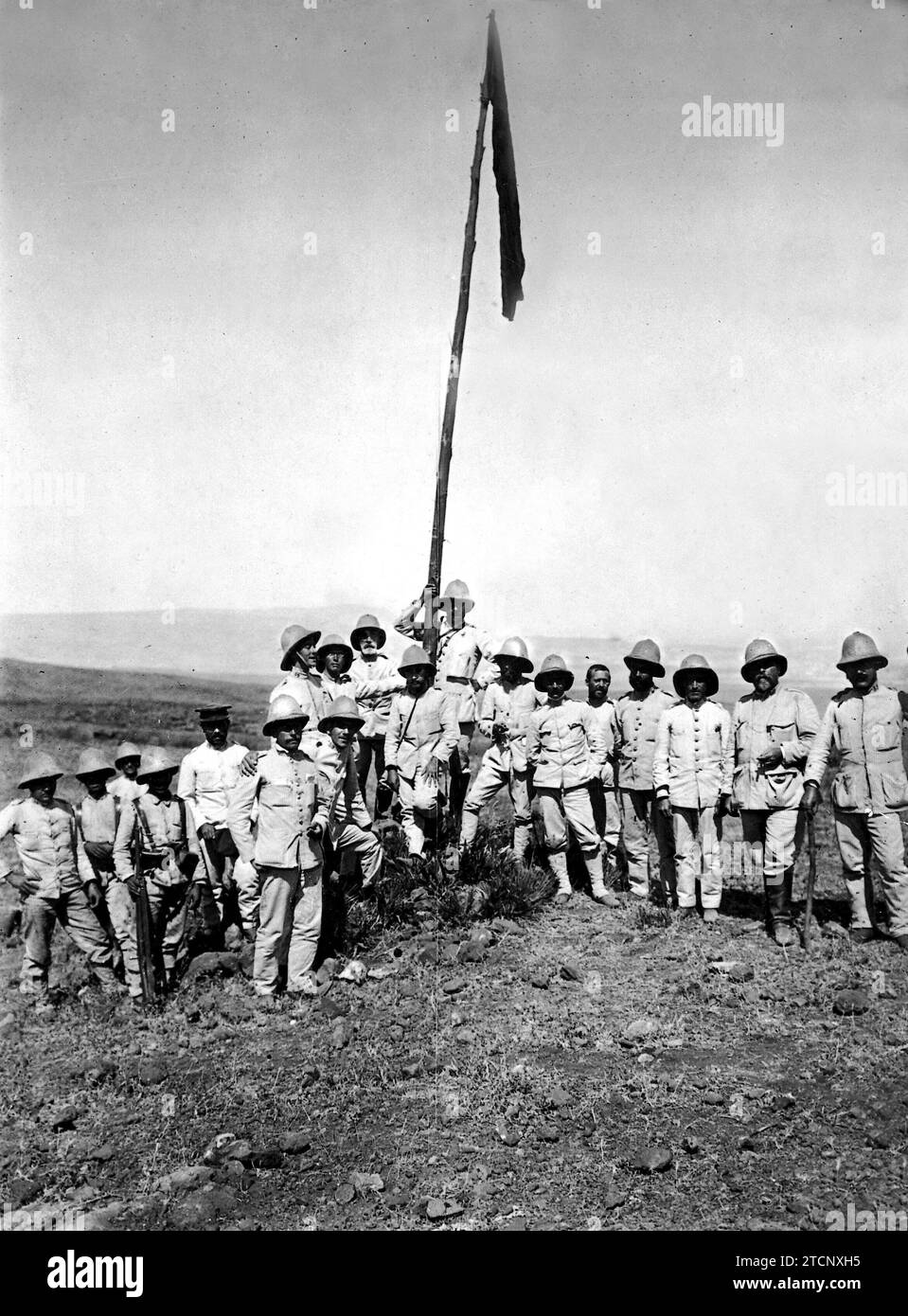 Melilla, Oktober 1909. Marokkanischer Krieg, Oberst Primo de Rivera und